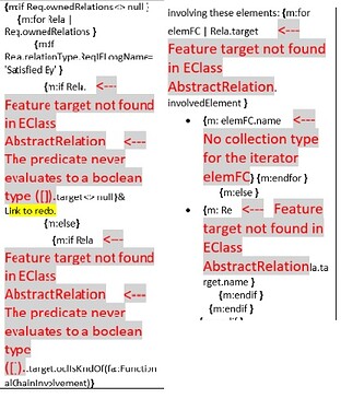 Errors requirements